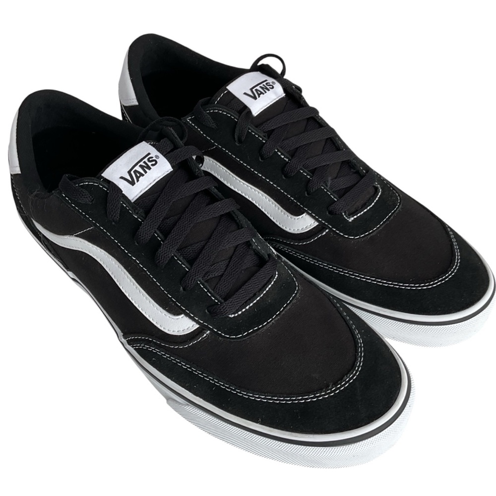 Vans Brooklyn LS Black/White Lace Up Skate Sneakers Men’s Size 15